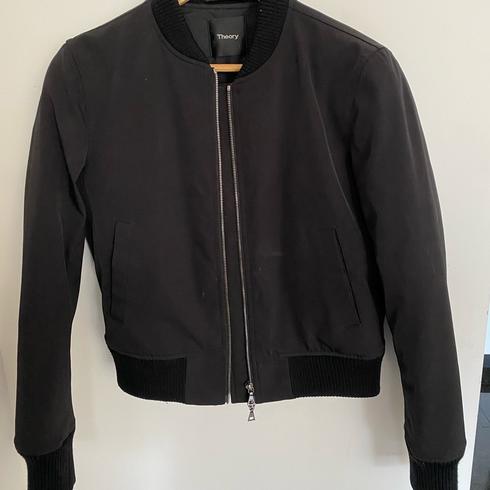 Black Theory Water Resistant Bomber Jacket